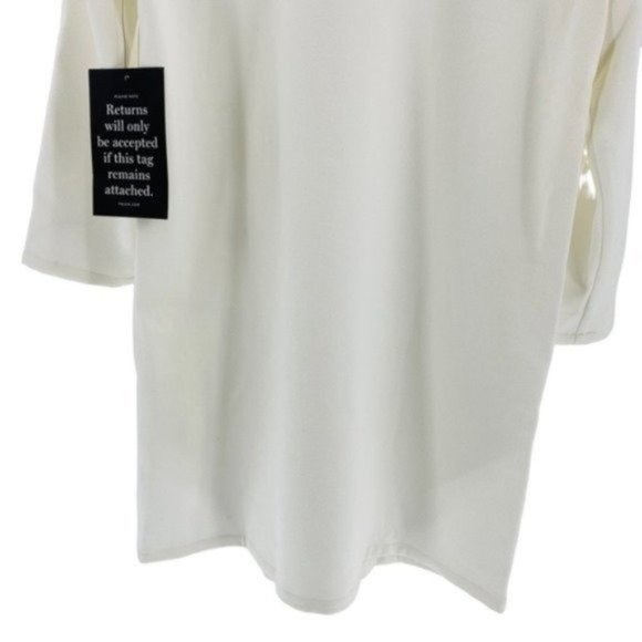 Tuckernuck | NEW White Stretch Crepe Avery Long Sleeve Shirt Dress Size M - Picture 9 of 12